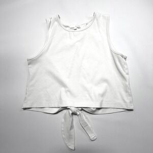 Honey Belle Ivory White Tie-Front Tank – Women's Medium